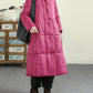 Women Winter Casual Solid Hooded Long Down Coat