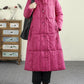 Women Winter Casual Solid Hooded Long Down Coat