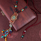 Women Vintage Bead Weave Alloy Pandent Tassel Sweater Necklace