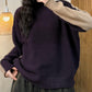 Women Autumn Casual Colorblock Turtleneck Sweater