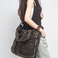 Women Vintage Canvas Spliced Handbag Shoulder Bag