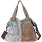 Women Vintage Canvas Spliced Handbag Shoulder Bag