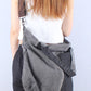 Women Vintage Canvas Spliced Handbag Shoulder Bag