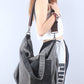 Women Vintage Canvas Spliced Handbag Shoulder Bag