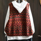 Women Casual Autumn U-Neck Flower Knit Vest