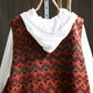 Women Casual Autumn U-Neck Flower Knit Vest