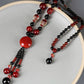 Vintage Bead Weave Pandent Sweater Necklace