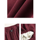 Women Winter Retro Solid Fleece-lined Harem Pants