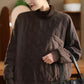 Women Winter Casual Pure Color Linen O-Neck Sweatshirt