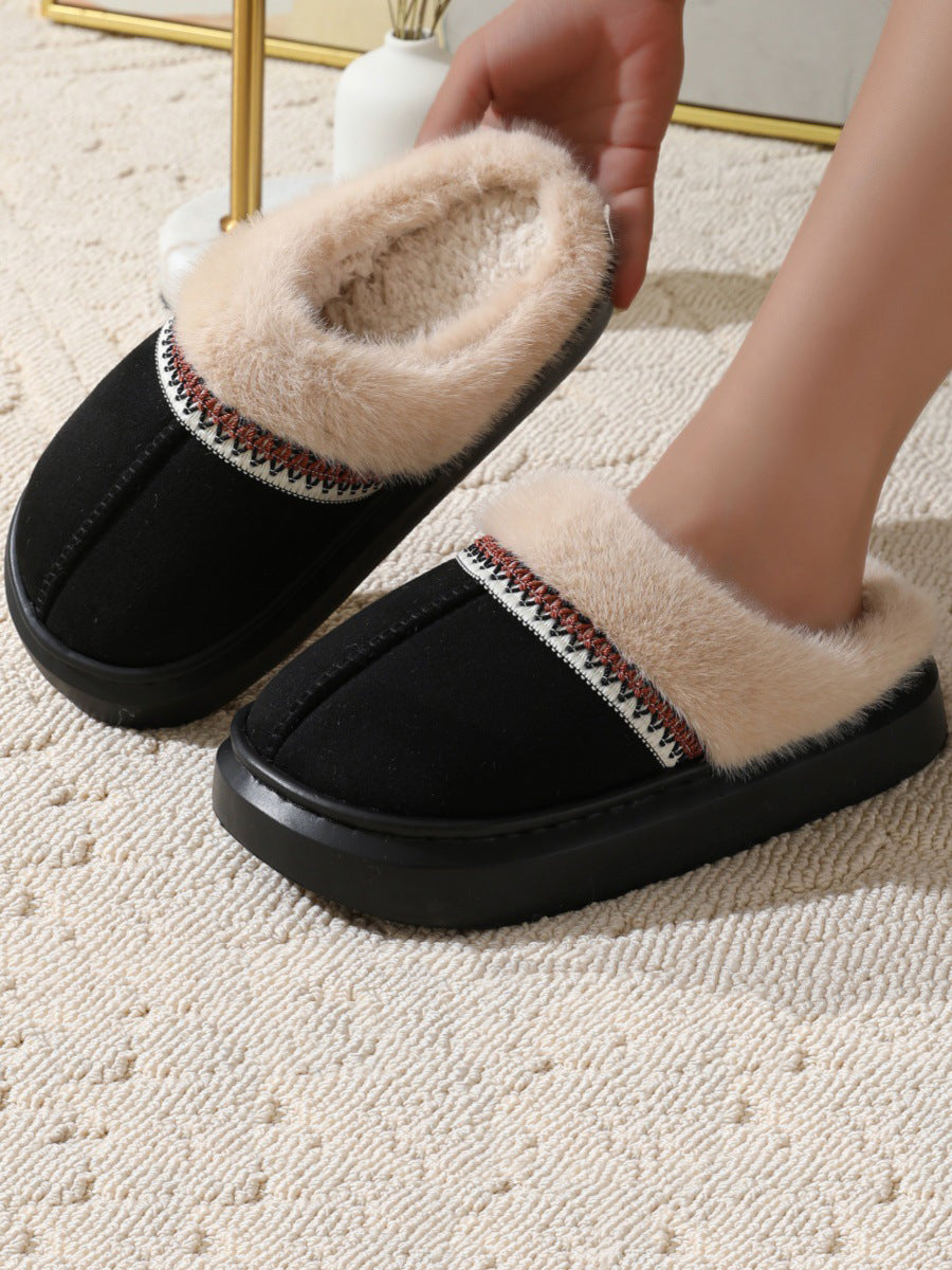 Women Winter Plush Platform Indoors Slippers