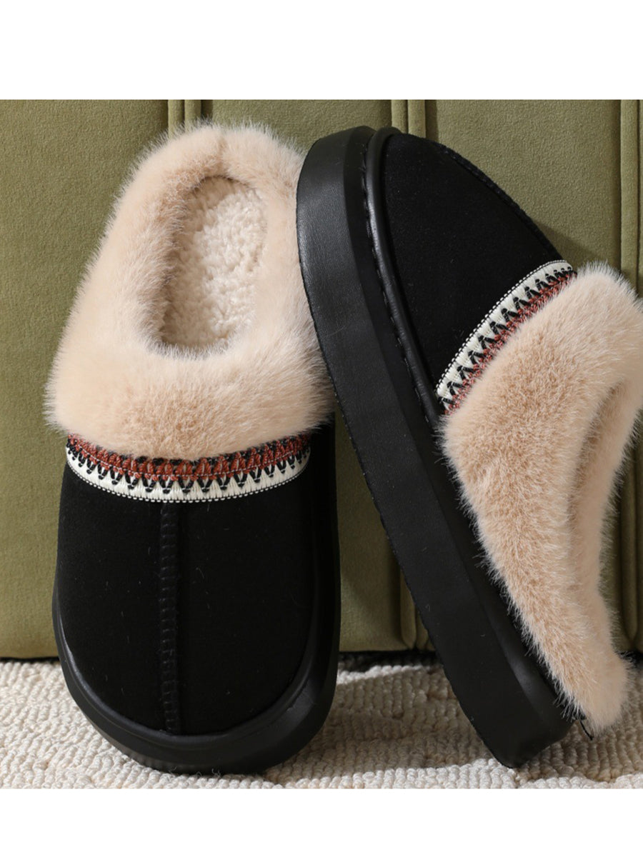 Women Winter Plush Platform Indoors Slippers