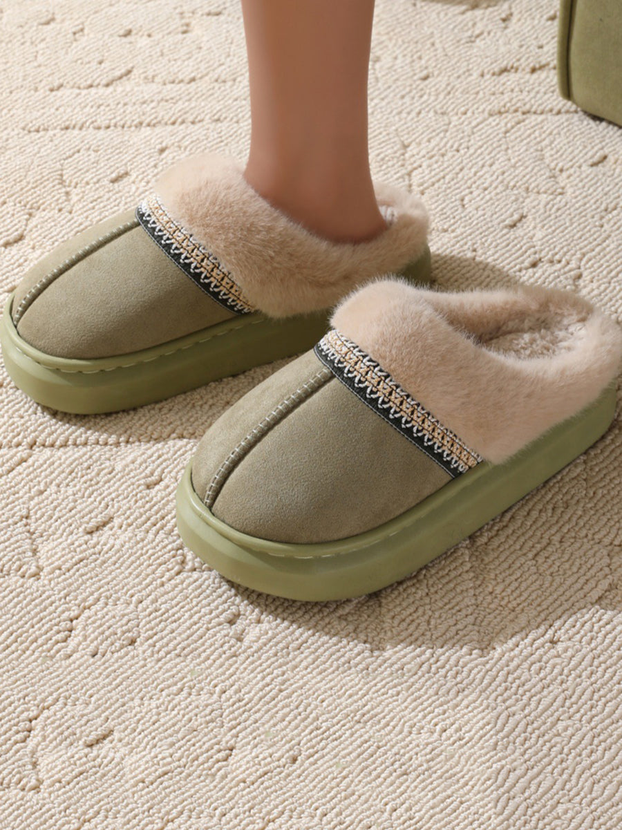 Women Winter Plush Platform Indoors Slippers