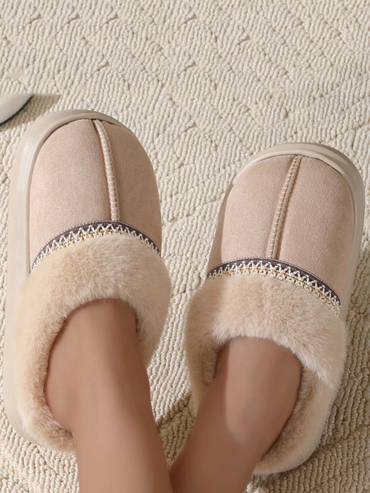 Women Winter Plush Platform Indoors Slippers