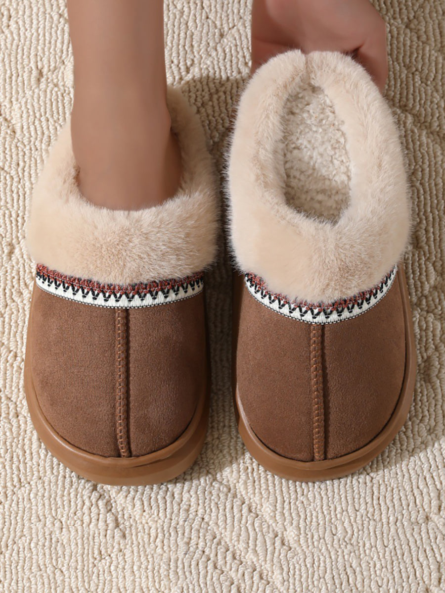 Women Winter Plush Platform Indoors Slippers