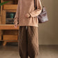 Women Winter Retro Casual Cotton Harem Pants