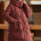 Women Winter Casual Solid Hooded Down Coat