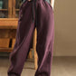 Women Winter Pure Color Fleece-lined Cotton Harem Pants