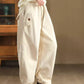 Women Winter Pure Color Fleece-lined Cotton Harem Pants