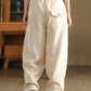 Women Winter Pure Color Fleece-lined Cotton Harem Pants