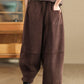 Women Winter Croduroy Fleece-lined 100%Cotton Harem Pants