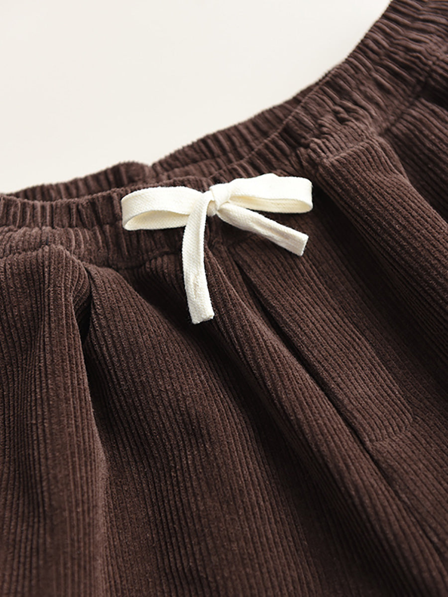 Women Winter Croduroy Fleece-lined 100%Cotton Harem Pants