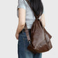 Women Fashion Soft Genuine Leather Shoulder Bag Backpack