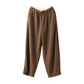 Women Winter Pure Color Thick Harem Pants