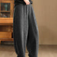 Women Winter Pure Color Thick Harem Pants