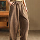 Women Winter Pure Color Thick Harem Pants