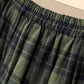 Women Autumn Vintage Plaid Wool A-Shape Skirt