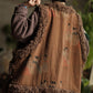 Women Vintage Print O-Neck Fleece Spliced Vest