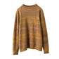 Women Autumn Artsy Colorblock O-Neck Knit Sweater