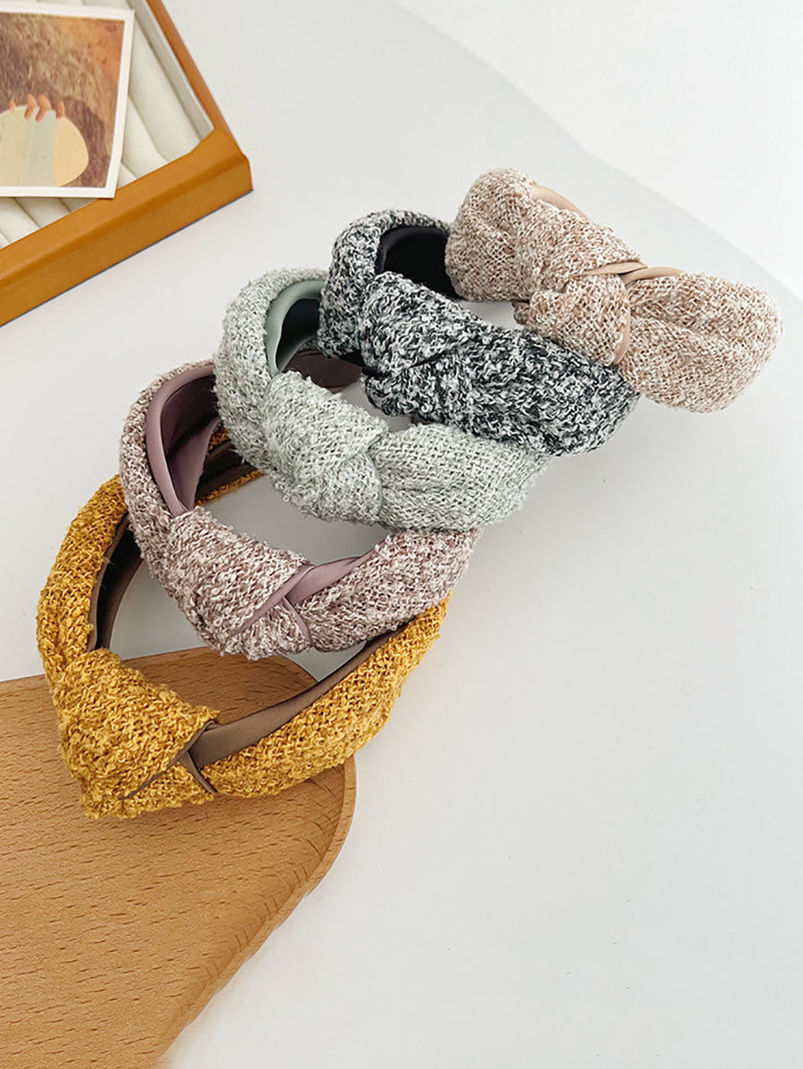 5 Pieces Casual Knot Woven Hair Band