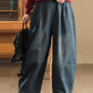 Women Winter Casual Denim Fleece-lined Straight Pants