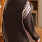 Women Autumn Artsy Half-Turtleneck Spliced Knit Sweater