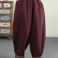 Women Winter Solid Padded Harem Pants