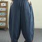 Women Winter Solid Padded Harem Pants