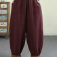 Women Winter Solid Padded Harem Pants