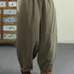 Women Winter Solid Padded Harem Pants