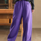 Women Winter Pure Color Fleece-lined Straight Pants