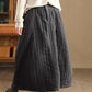 Women Autumn Casual Solid A-Shape Padded Skirt