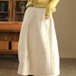 Women Autumn Casual Solid A-Shape Padded Skirt