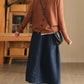 Women Autumn Casual Solid A-Shape Padded Skirt