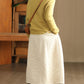 Women Autumn Casual Solid A-Shape Padded Skirt