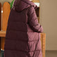 Women Winter Casual Solid Hooded Long Down Coat