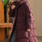 Women Winter Casual Solid Hooded Long Down Coat