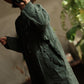 Women Vintage Autumn Solid Linen Robe Coat