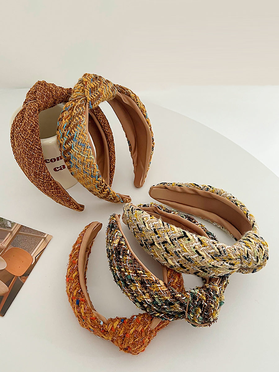 5 Pieces Women Casual Knot Woven Hair Band