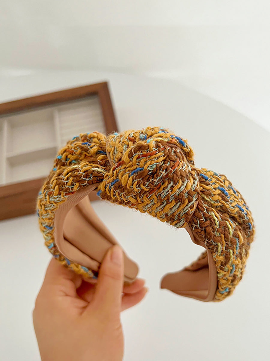 5 Pieces Women Casual Knot Woven Hair Band