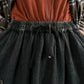 Women Autumn Casual Patch A-Shape Denim Skirt